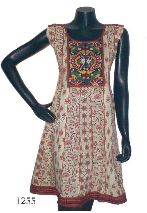 Designer Fancy Cotton Block Printed Ladies Kurtis India