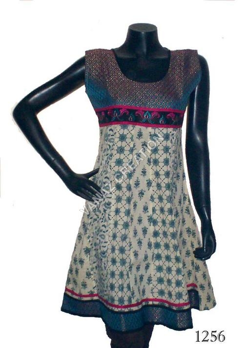 Designer Cotton Block Styles Ladies Kurtis India