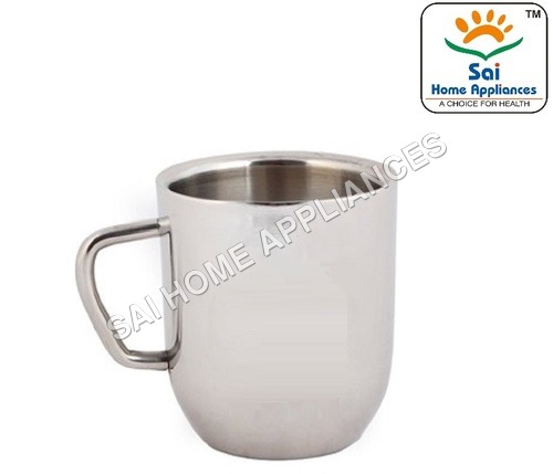 Stainless Steel Mugs - Stainless Steel, 5x4 Inch, Silver Color | Attractive Design, Tough Durability, Fine Finish for Home and Commercial Use