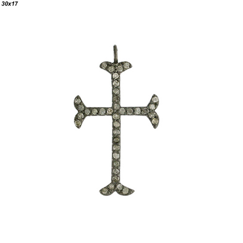 Diamond Holy Designer Cross 925 Silver Pendant