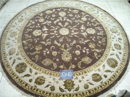 Round Brown Wool Rugs