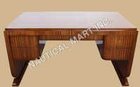 Antique Art Deco Ribbon Mahogany Writting Desk