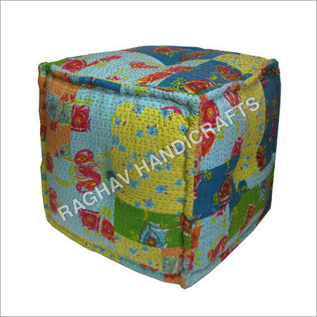 Kantha Vintage Quilts Puffs