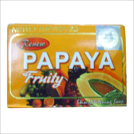 Glycerin Soap - 100g, Yellow Rectangular Shape | Skin Softening, Gentle Cleansing, Papaya Fruit Fragrance