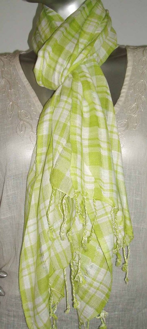 Scarves with checks design