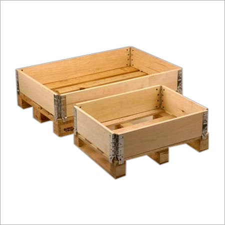 Pine Wood Pallet With Collapsible Collar