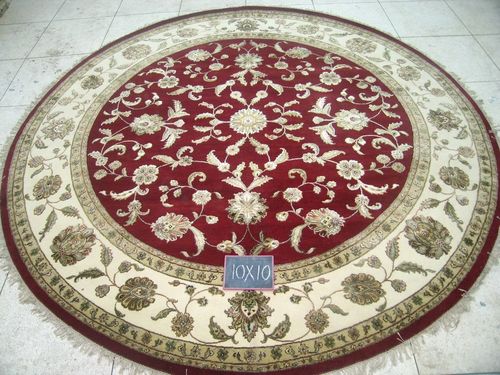Handknotted Red Ivory Carpet