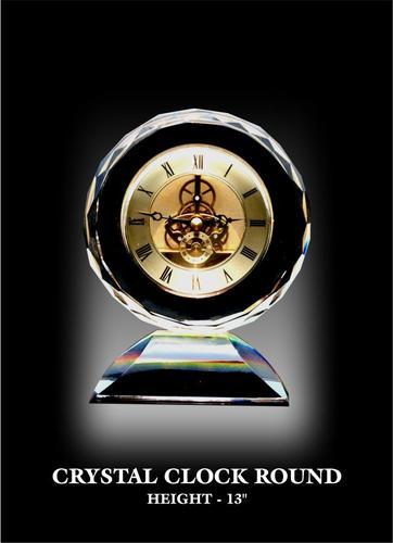 EWI CRYSTAL CLOCK ROUND.