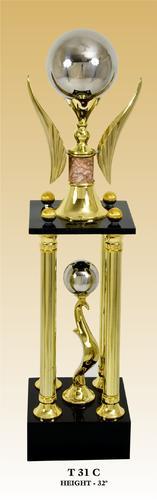 EWI T 31 - Metal Acrylic 32" Gold, Customizable Artistic Award Trophy