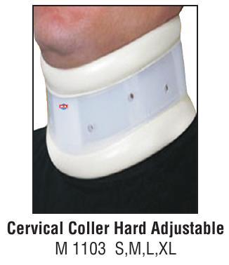Cervical Coller Hard Adjustable - Plastic, S-XL, Off-White | Neck Support, Immobilization, Adjustable Fit