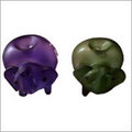 Decorative Glass Handicrafts - Lightweight Glass, Varied Dimensions, Green & Purple Colors | Elegant Design, Durable, High Gloss Finish, Fine Finish