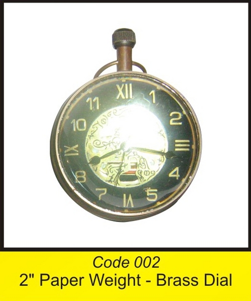 OTC 002 2' Paper Weight - Brass Dial