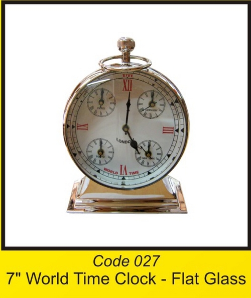 OTC 027 7' World Time Clock - Flat Glass