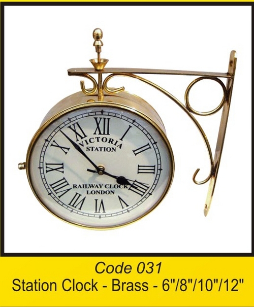 OTC 031 Station Clock - Brass - 6' 8' 10' 12