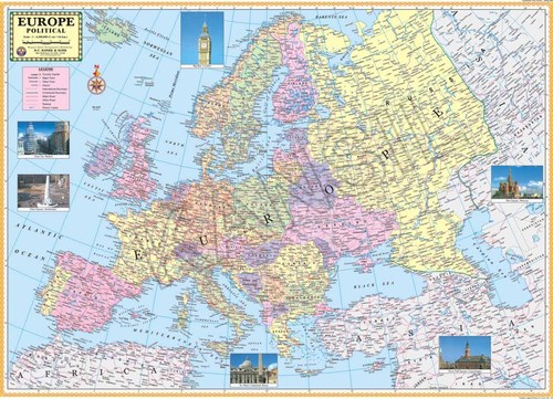 Europe Political Map Dimensions: 100 A 70 Centimeter (Cm)