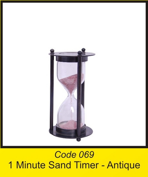 OTC 069 1 Minute Sand Timer - antique