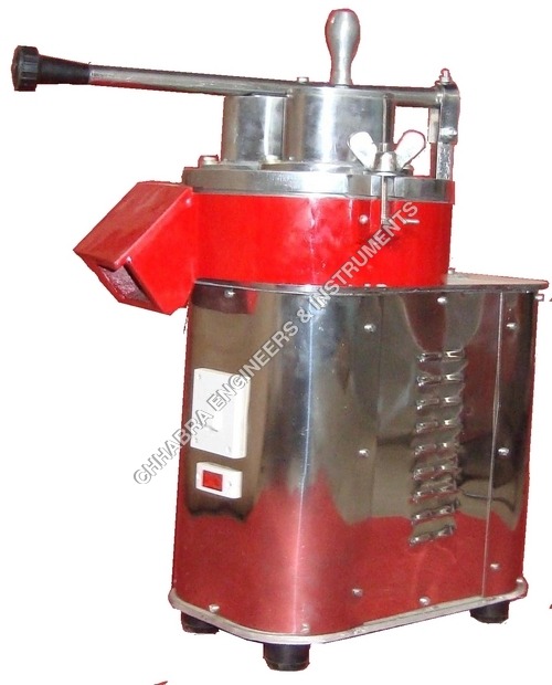Vegetable Cutting Machine - Stainless Steel, 13.39 x 7.87 Inches, 40-60 kg/hour, HP Motor, 3 Blade Attachments | Easy to Use, Fast Working