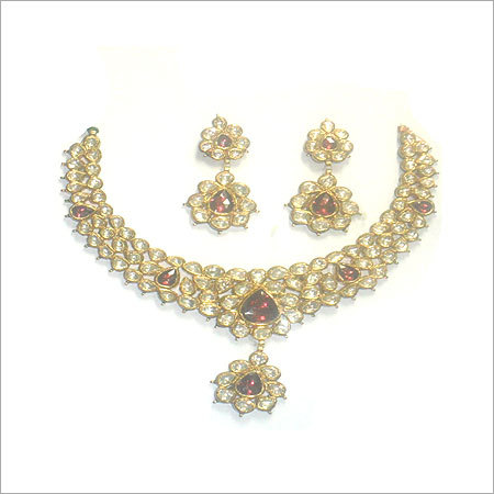 Diamond Polki Necklace Set