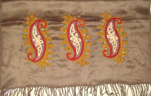 Scarves with Embroidery and sequins work