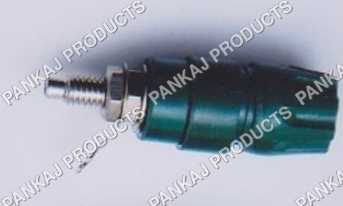 Banana Plugs Cable - Stainless Steel and Plastic Green and Silver Plated Finish