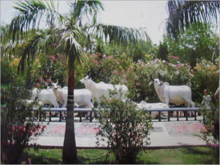 Fiber Cow Statue