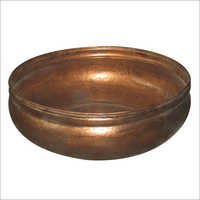 Outdoor Fire Pit - 24 Inch Copper Design, Polished Finish, Round Shape, 10 Gallon Capacity, Durable Structure For Outdoor Decor