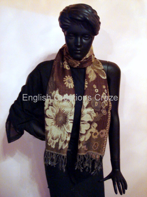 100% Pure Wool Jacquard Scraves