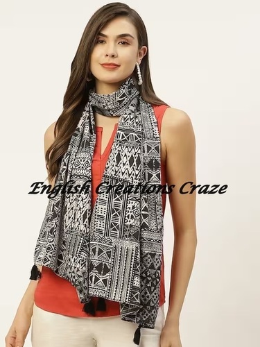 Indian Pure Wool Printed Stoles Manufacturers