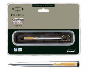 Parker Vector Stainless Steel Ball Pen (GT)