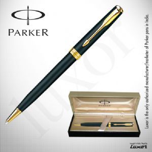 Parker Sonnet Matte Black GT BP Slim@25 % off with Free engraving on Pen