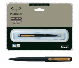 Parker Vector Matte Black Ball Pen (GT)
