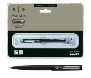 Parker Vector Matte Black Ball Pen (CT)-Free Engraving
