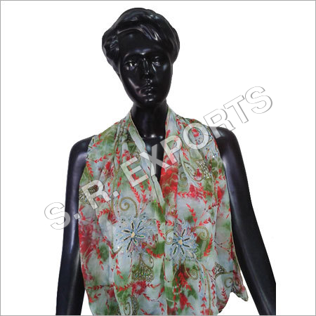 Tye Dye & Embroidered Stole