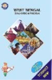 West Bengal Tourist Map - 80 Gsm Maplitho Paper, 70x100cm | Lightweight, Water Resistant, Tear Resistant, Detailed Tourist Guide With Booklet
