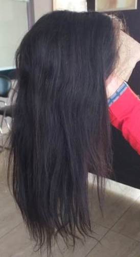 Natural Black Full Lace Straight Human Hair Wig at Best Price in Ludhiana |  Vogue Mart