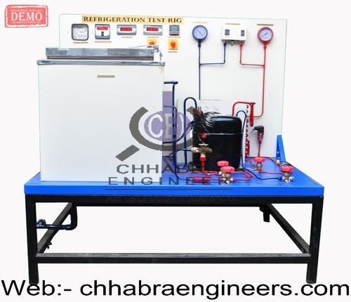 REFRIGERATION TEST RIG - Stainless Steel 3-4 Foot Height White and Blue | Precise Testing Hassle-Free Performance Easy Operation