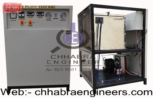 ICE PLANT TEST RIG - Stainless Steel, 3-4 Foot Height, White and Black Color | Hermetically Sealed Compressor, Digital Temperature Indicator, Industrial Use