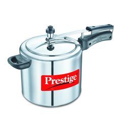 Nakshatra Pressure Cooker 6.5 Lt - Aluminum, Inner Lid, 2 Handles, Durable Design