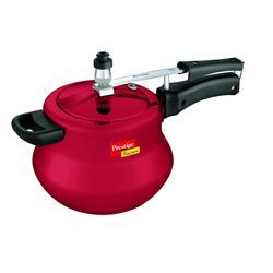 Nakshatra Flame Red Handi 4 Lt - Aluminum, 4 Liters | Flavor Retention, Pressure Lid, Modern Indian Cooking