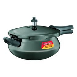 Deluxe Hard-Anodized Pressure Handi-Junior - Hard-Anodized Aluminum, 3-5 Liters, Gray | Pressure Cooking, Indian Cuisine