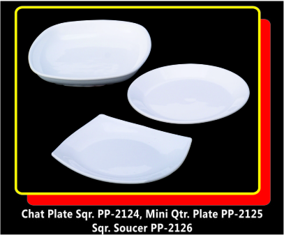 Square Chat Plates And Snack Plate