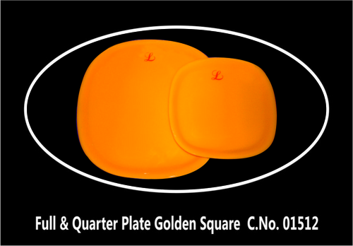 Full And Quarter Plate Square Golden Shape