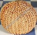 Natural Jute Woven Puff