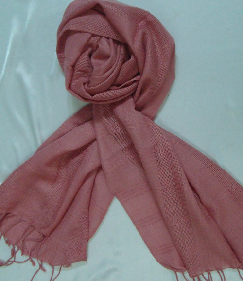 Scarves with self stripes