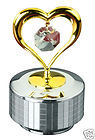 HEART STAND 24K GOLD PLATED GIFT SWAROVSKI CRYSTAL
