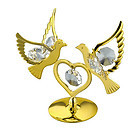  DOUBLE-DOVE-HEART-24K-GOLD-PLATED-GIFT-SWAROVSKI-CRYSTALS