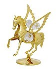 FLY-HORSE-SHOW-PIECE-24K-GOLD-PLATED-GIFT-SWAROVSKI-CRYSTALS