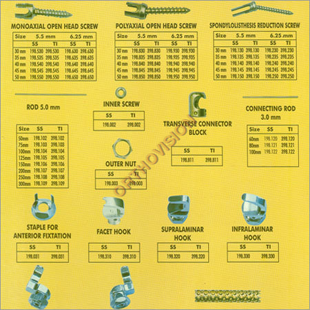 pediatric implants set