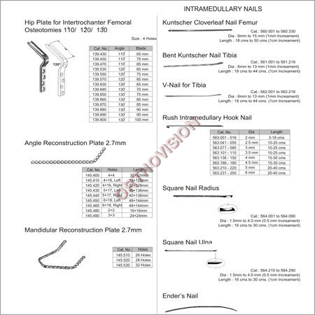Intramedullary-Nails - Titanium Alloy 4-12mm Diameter, 100-300mm Length | Strong Support, Stable Fixation, Precise Placement