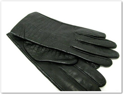 Men's Black Leather Gloves